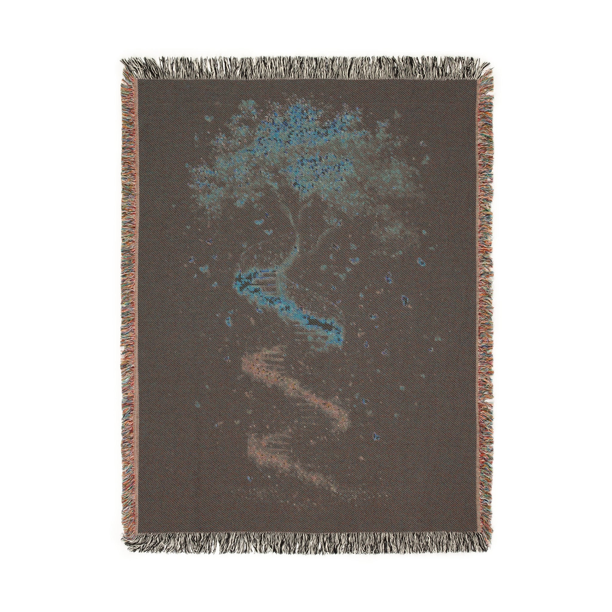 DNA Tree of Life Woven Blanket-