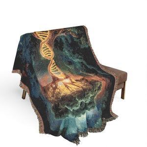 DNA Tree Of Life Woven Blanket in Artwork by Genealogy Keepsakes