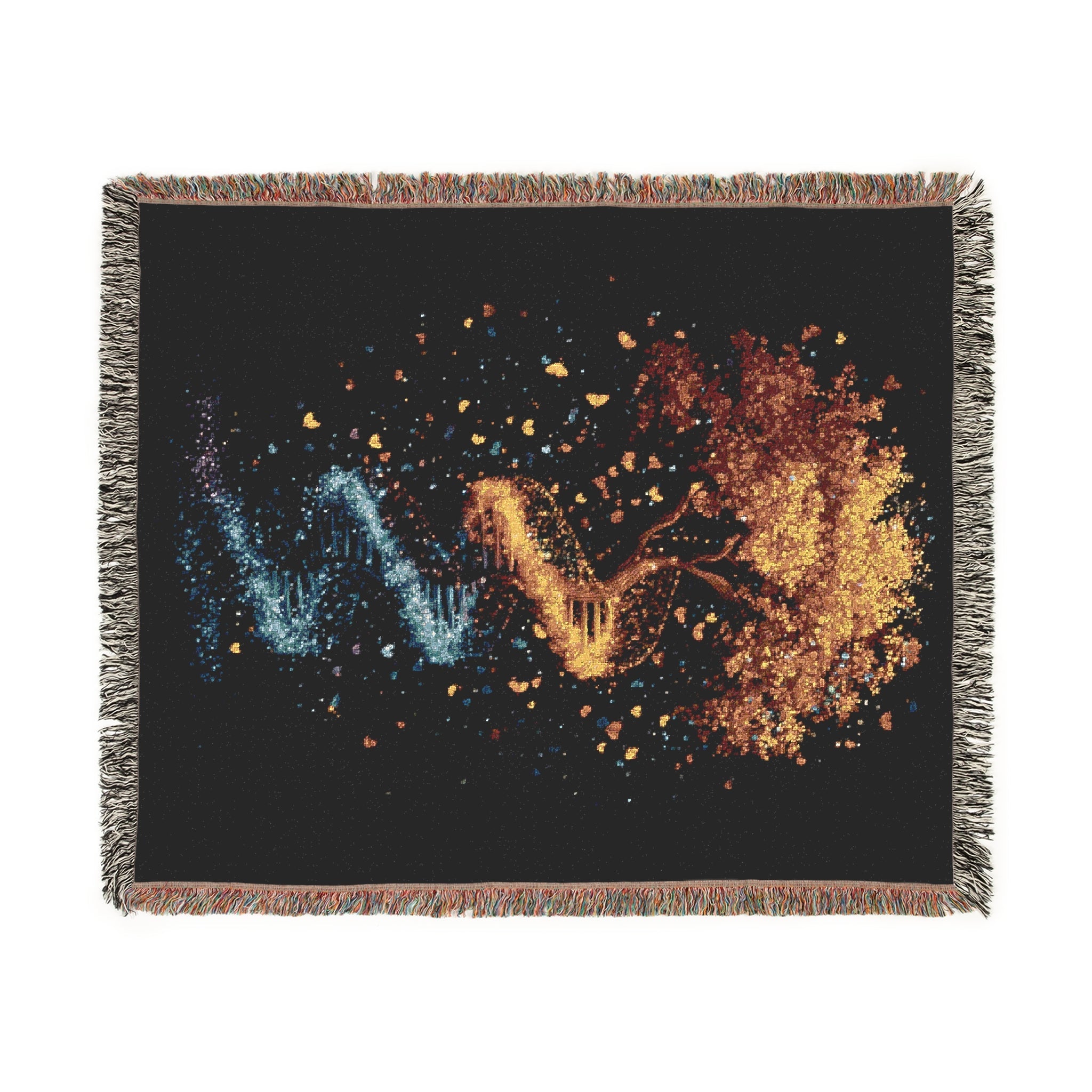 DNA Tree of Life Woven Blanket in Artwork by Genealogy Keepsakes
