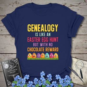 Easter Egg Hunt T-Shirt in Navy by Genealogy Keepsakes