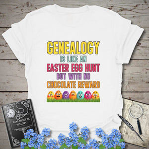 Easter Egg Hunt T-Shirt in White by Genealogy Keepsakes