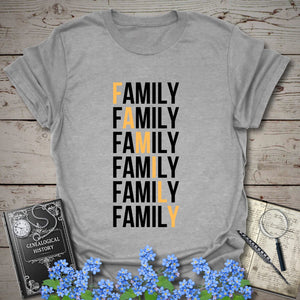 Family Descent T-Shirt in Sport Grey by Genealogy Keepsakes