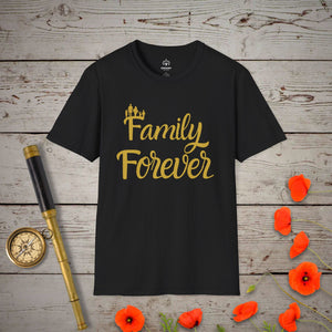 Family Forever T-Shirt - Genealogy Keepsakes Custom Genealogy Gift - Black S