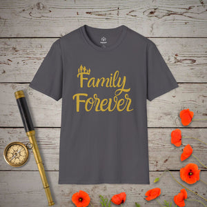 Family Forever T-Shirt - Genealogy Keepsakes Custom Genealogy Gift - Charcoal S