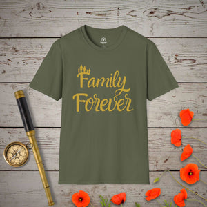 Family Forever T-Shirt - Genealogy Keepsakes Custom Genealogy Gift - Military Green S