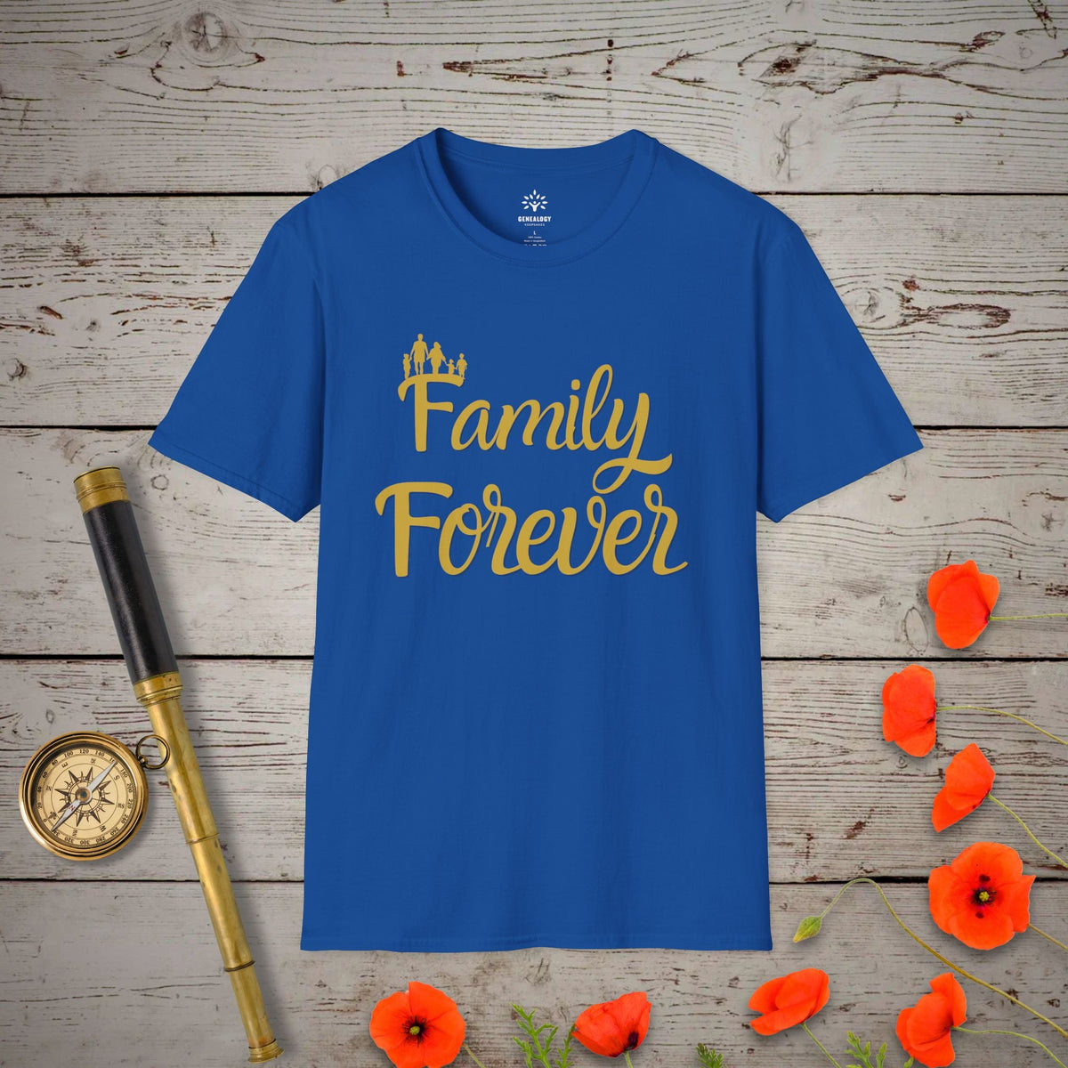 Family Forever T-Shirt - Genealogy Keepsakes Custom Genealogy Gift - Royal S
