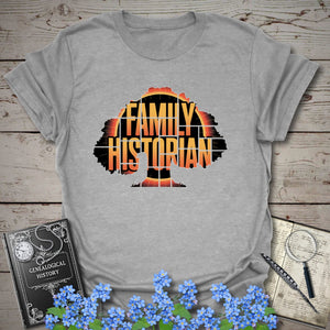 Family Historian T-Shirt in Sport Grey by Genealogy Keepsakes