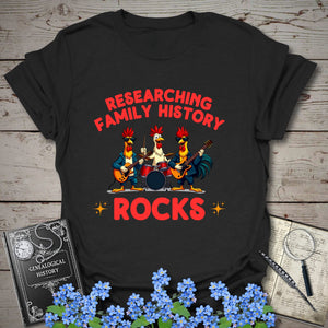 Family History Rocks T-Shirt - Genealogy Keepsakes Custom Genealogy Gift - Black S