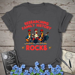 Family History Rocks T-Shirt - Genealogy Keepsakes Custom Genealogy Gift - Charcoal S