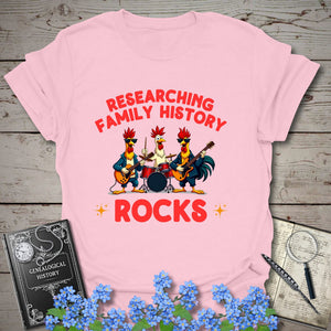 Family History Rocks T-Shirt - Genealogy Keepsakes Custom Genealogy Gift - Light Pink S