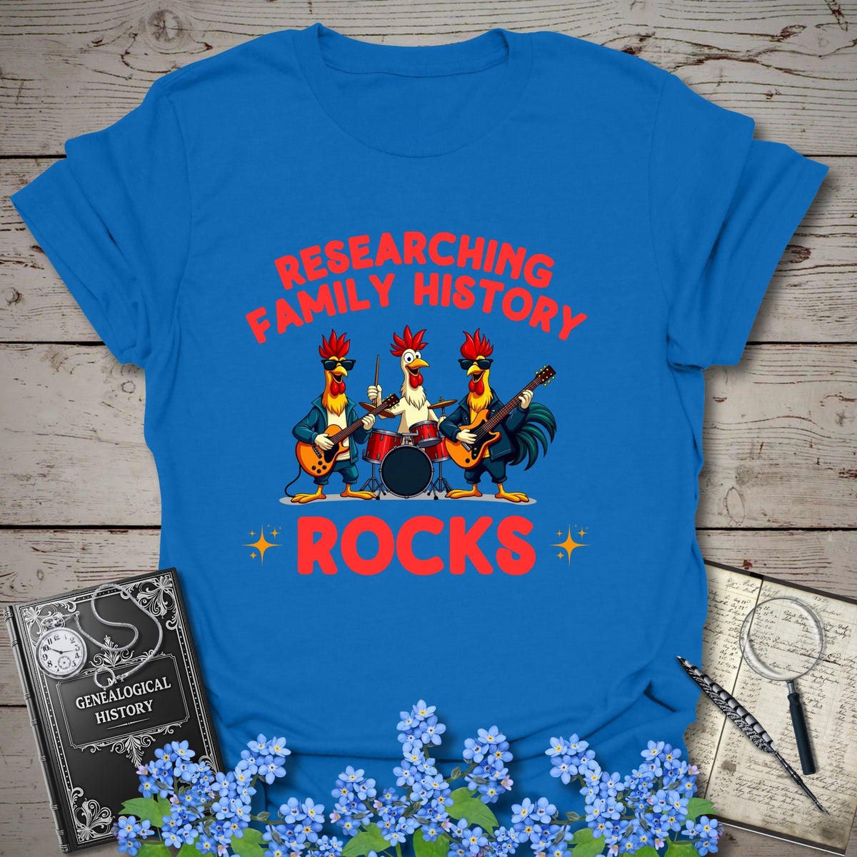 Family History Rocks T-Shirt - Genealogy Keepsakes Custom Genealogy Gift - Royal S