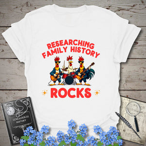 Family History Rocks T-Shirt - Genealogy Keepsakes Custom Genealogy Gift - White S
