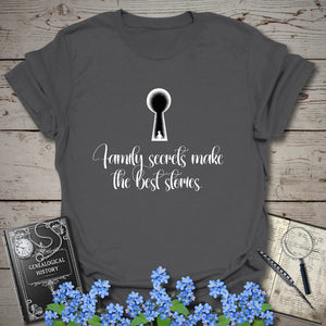 Family Secrets T-Shirt - Genealogy Keepsakes Custom Genealogy Gift - Charcoal S