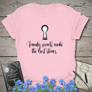Family Secrets T-Shirt - Genealogy Keepsakes Custom Genealogy Gift - Light Pink S