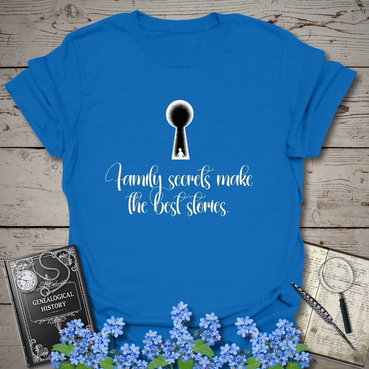 Family Secrets T-Shirt - Genealogy Keepsakes Custom Genealogy Gift - Royal S