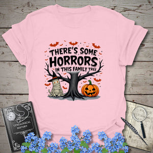 Family Tree Horrors T-Shirt - Genealogy Keepsakes Custom Genealogy Gift - Light Pink S