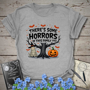Family Tree Horrors T-Shirt - Genealogy Keepsakes Custom Genealogy Gift - Sport Grey S