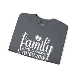 Family Tree Is Always Growing Sweatshirt in Light Pink by Genealogy Keepsakes