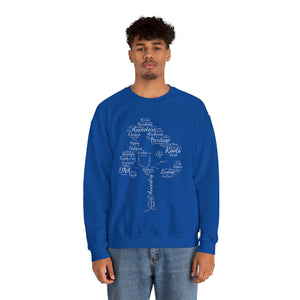 Family Tree Word Cloud Sweatshirt in by Genealogy Keepsakes