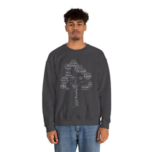 Family Tree Word Cloud Sweatshirt in by Genealogy Keepsakes