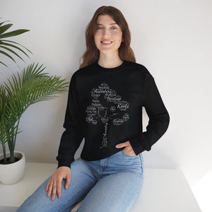 Family Tree Word Cloud Sweatshirt in by Genealogy Keepsakes