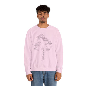 Family Tree Word Cloud Sweatshirt in by Genealogy Keepsakes