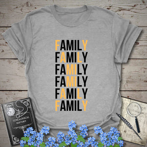 Family X T-Shirt in Sport Grey by Genealogy Keepsakes