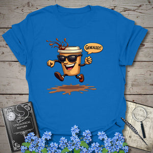 Fueled by Coffee T-Shirt in Royal by Genealogy Keepsakes