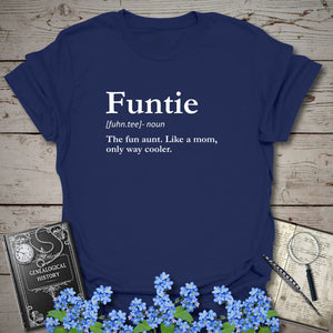 FUNTIE – Like a Mom, Only Cooler T-Shirt in Navy by Genealogy Keepsakes