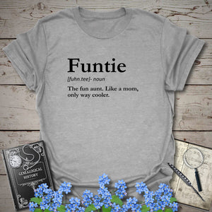 FUNTIE – Like a Mom, Only Cooler T-Shirt in Sport Grey by Genealogy Keepsakes