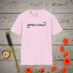 Genealogia T-Shirt in Light Pink by Genealogy Keepsakes