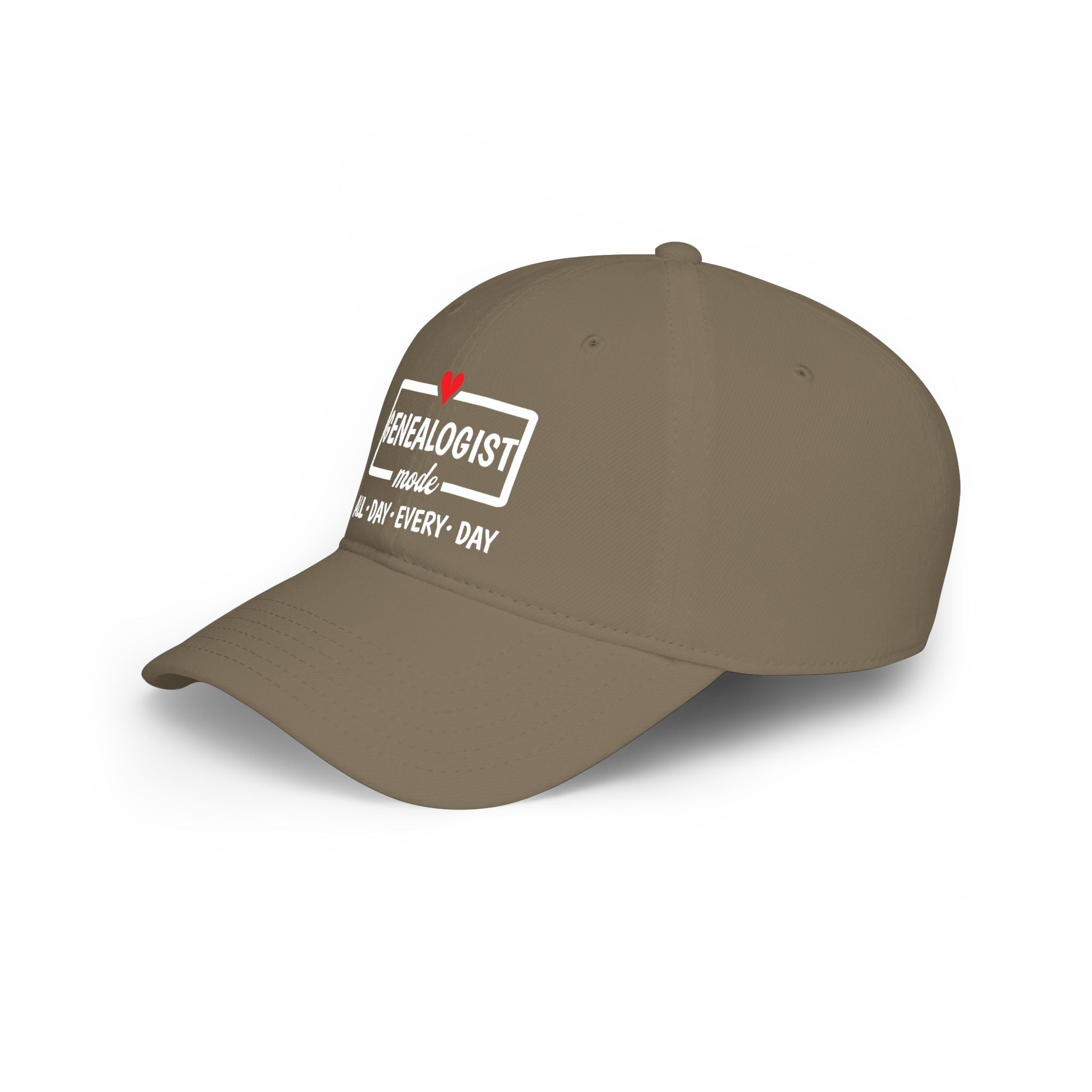Genealogist Mode — "All • Day • Every • Day" Baseball Cap in by Genealogy Keepsakes