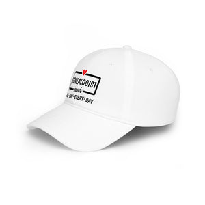 Genealogist Mode — "All • Day • Every • Day" Baseball Cap in by Genealogy Keepsakes