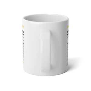 Genealogist Nutrition Facts Mug (20oz) - Genealogy Keepsakes Custom Genealogy Gift - White 20oz