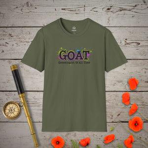 Genealogist Of All Time T-Shirt in Military Green by Genealogy Keepsakes