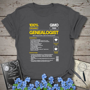 Genealogist Recipe T-Shirt - Genealogy Keepsakes Custom Genealogy Gift - Charcoal S