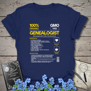 Genealogist Recipe T-Shirt - Genealogy Keepsakes Custom Genealogy Gift - Navy S