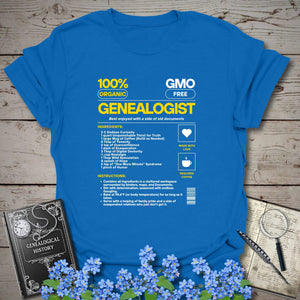 Genealogist Recipe T-Shirt - Genealogy Keepsakes Custom Genealogy Gift - Royal S