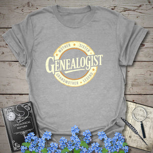 Genealogist T-Shirt in Sport Grey by Genealogy Keepsakes