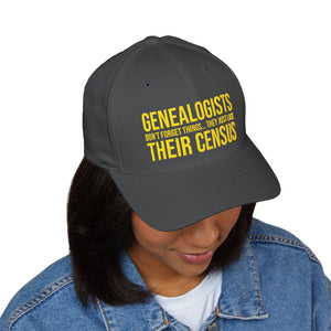 Genealogists Don't Forget Things Embroidered Cap - Genealogy Keepsakes Custom Genealogy Gift - Dark Grey S/M