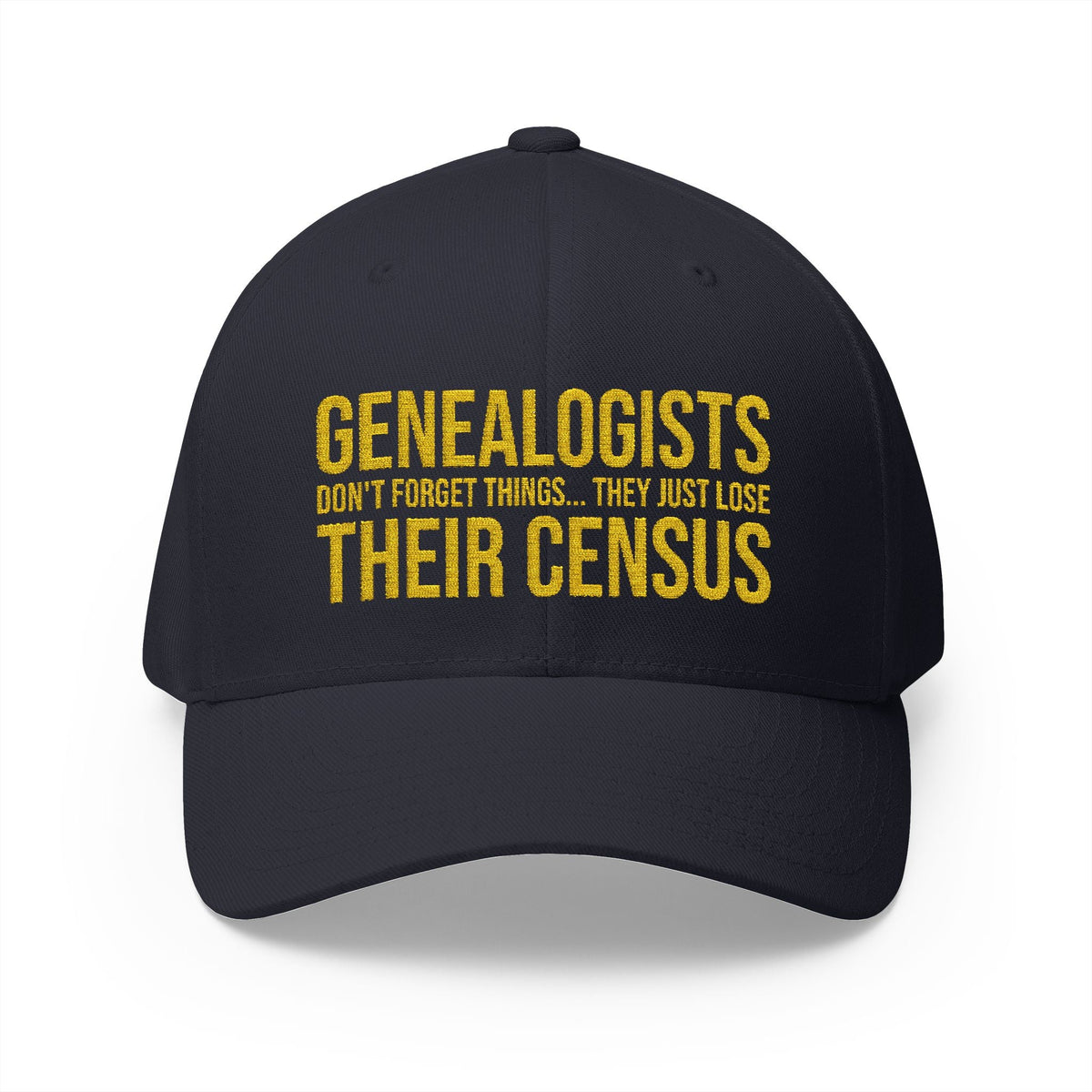 Genealogists Don't Forget Things Embroidered Cap - Genealogy Keepsakes Custom Genealogy Gift - Dark Navy S/M