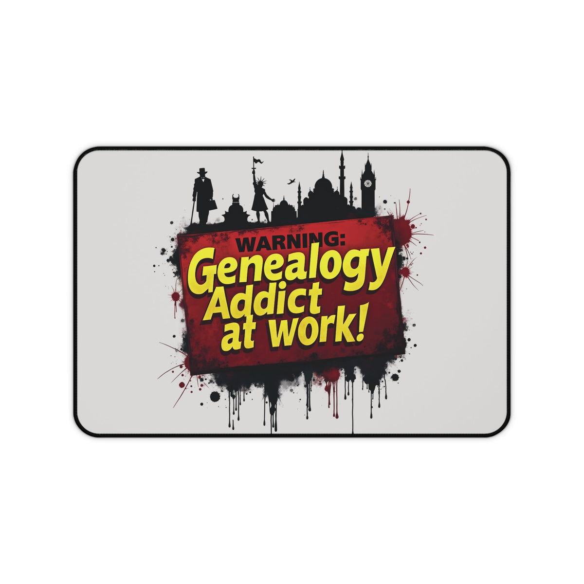 Genealogy Addict At Work Desk Mat - Genealogy Keepsakes Custom Genealogy Gift - 12" × 18"