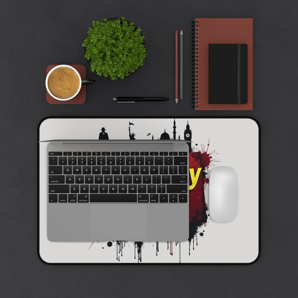 Genealogy Addict At Work Desk Mat - Genealogy Keepsakes Custom Genealogy Gift - 16" × 32"