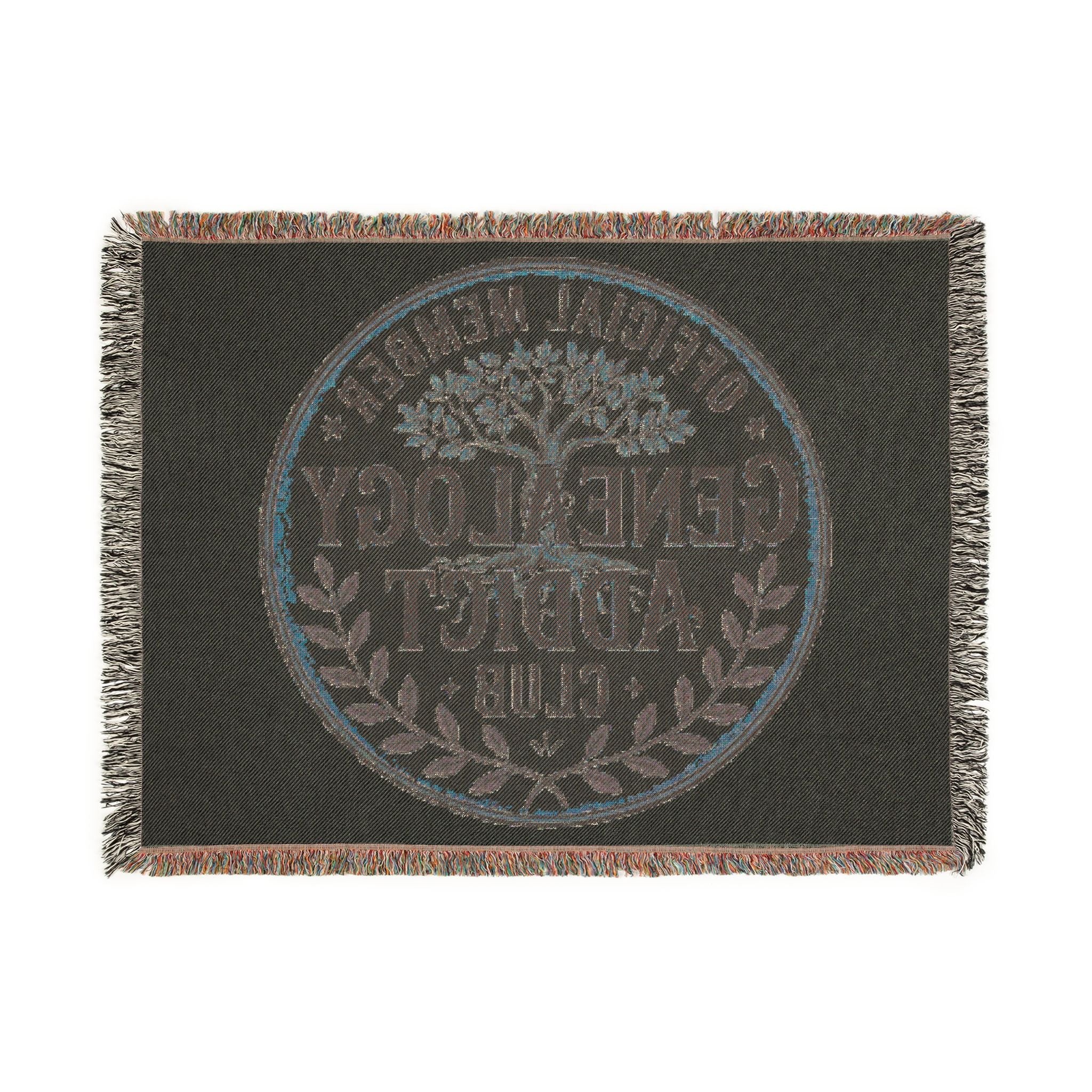 Genealogy Addict Club Woven Blanket in by Genealogy Keepsakes
