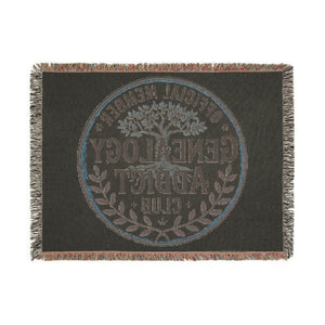 Genealogy Addict Club Woven Blanket in by Genealogy Keepsakes