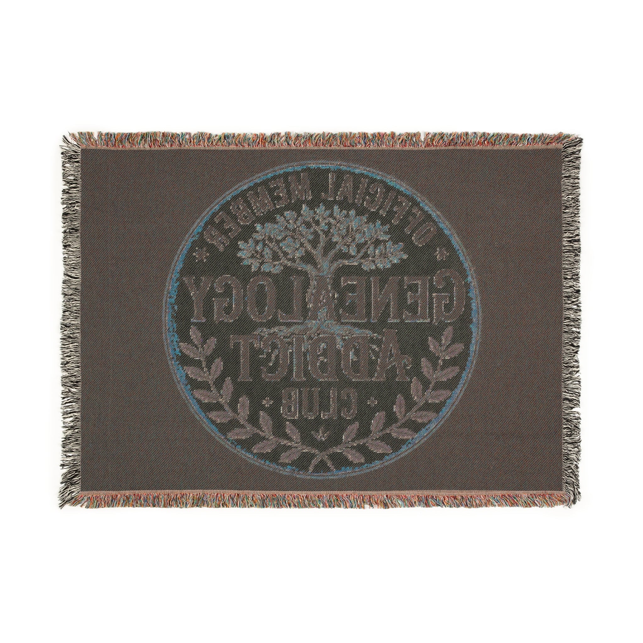 Genealogy Addict Club Woven Blanket-