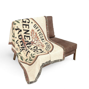 Genealogy Addict Club Woven Blanket in by Genealogy Keepsakes