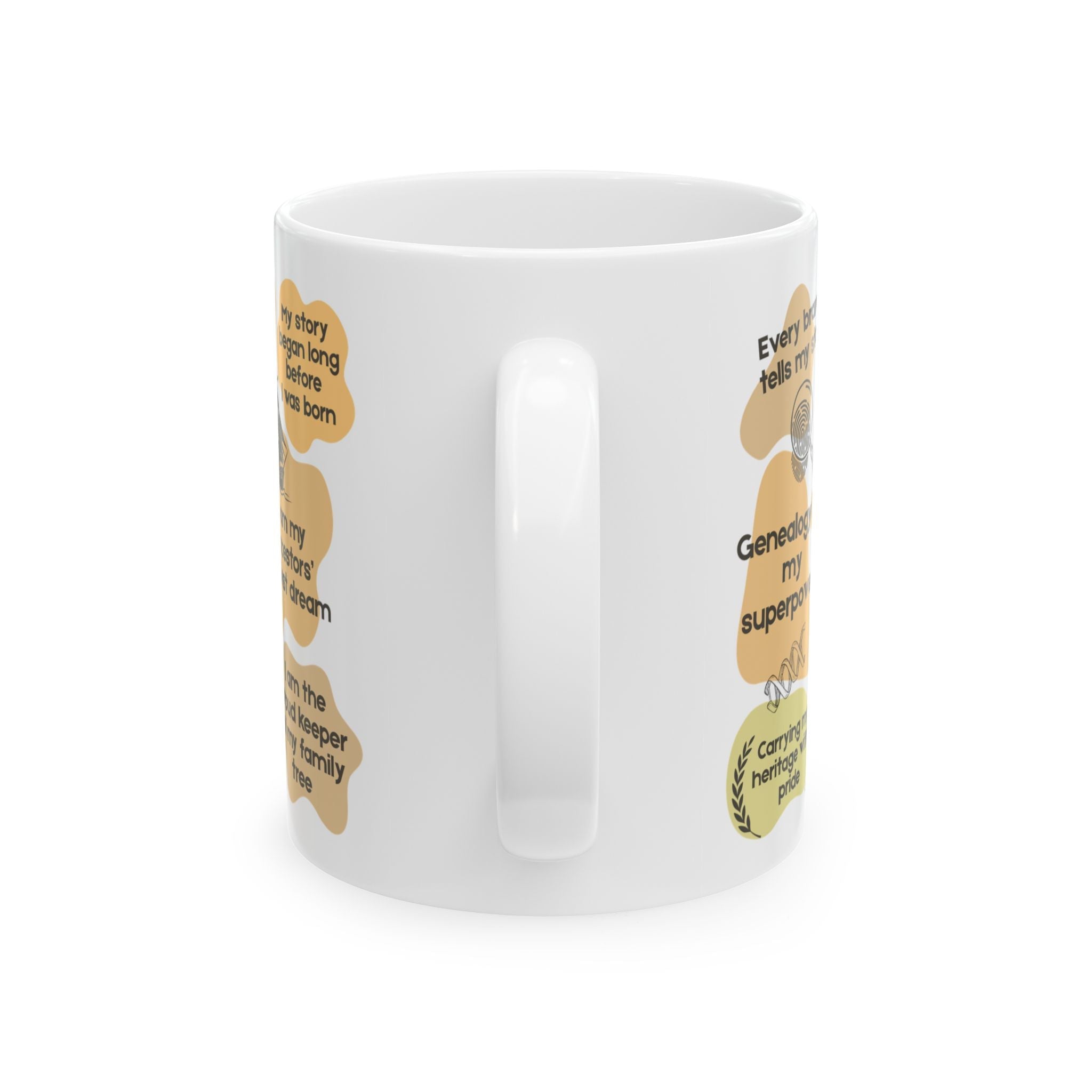 Genealogy Affirmations Mug (11oz|15oz) in 11oz by Genealogy Keepsakes