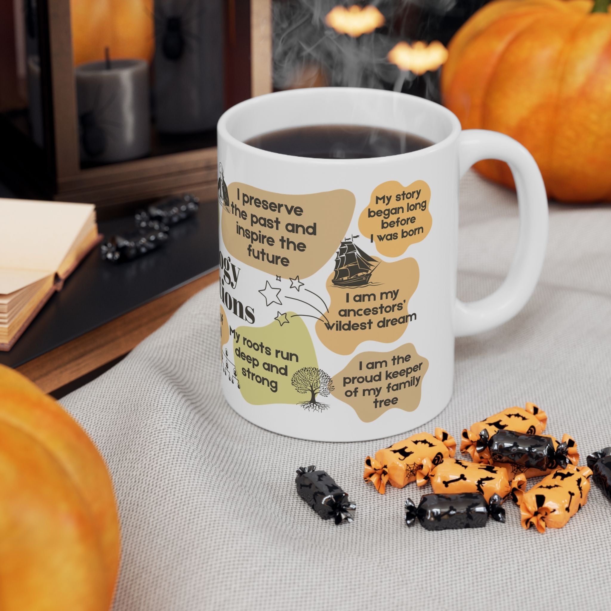 Genealogy Affirmations Mug (11oz|15oz) in by Genealogy Keepsakes