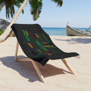 Genealogy Beach Towel in by Genealogy Keepsakes